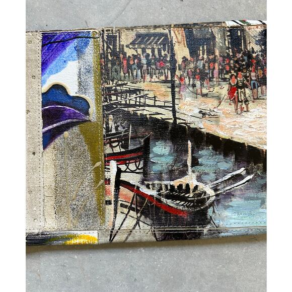 Anthropologie Painted Canvas Clutch Purse - Picture 9 of 16